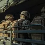 soldiers in truck